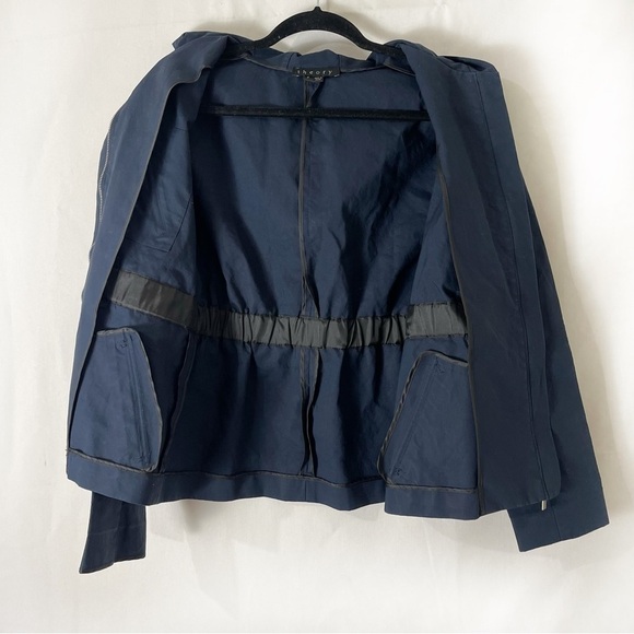 Theory Navy Lightweight Hooded Jacket Size S - Picture 6 of 8